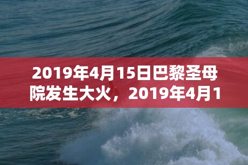 2019年4月15日巴黎圣母院发生大火，2019年4月15号申时出生的女孩名字推荐