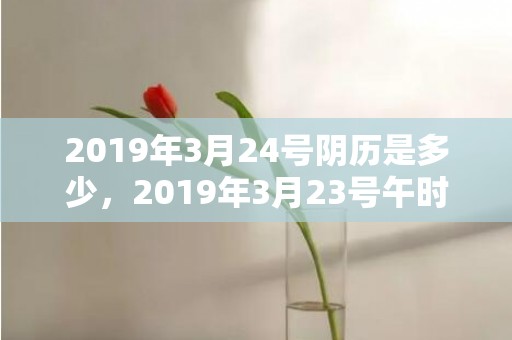 2019年3月24号阴历是多少，2019年3月23号午时出生的女孩如何起名