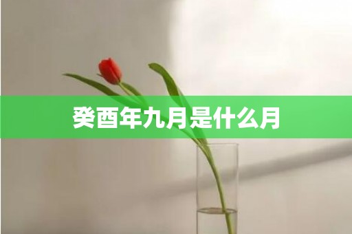 癸酉年九月是什么月