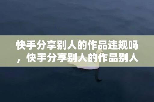 快手分享别人的作品违规吗，快手分享别人的作品别人知道吗