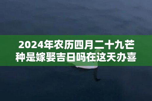 2024年农历四月二十九芒种是嫁娶吉日吗在这天办喜酒是不是吉日