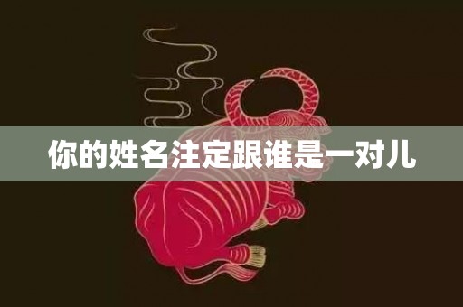 你的姓名注定跟谁是一对儿