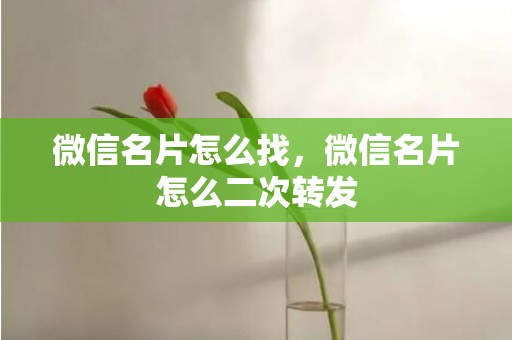 微信名片怎么找，微信名片怎么二次转发