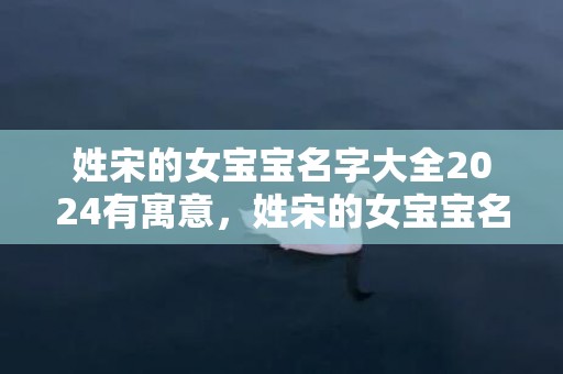 姓宋的女宝宝名字大全2024有寓意，姓宋的女宝宝名字起名大全,宋姓的女孩怎么起名字？