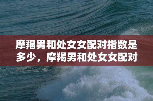 摩羯男和处女女配对指数是多少，摩羯男和处女女配对指数是多少？