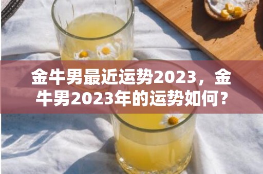 金牛男最近运势2023，金牛男2023年的运势如何？