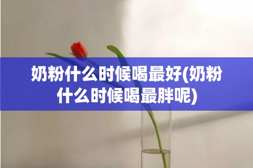 奶粉什么时候喝最好(奶粉什么时候喝最胖呢)