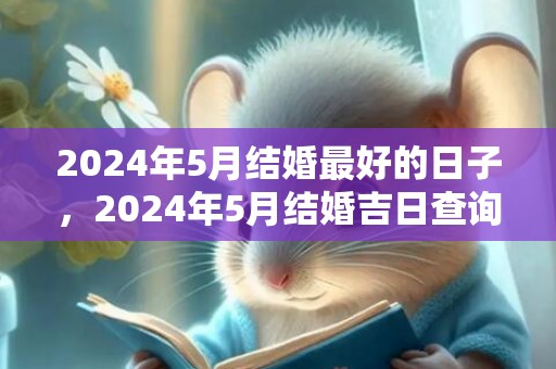 2024年5月结婚最好的日子，2024年5月结婚吉日查询