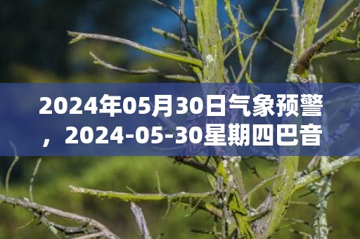 2024年05月30日气象预警，2024-05-30星期四巴音郭楞蒙古自治州天气预报 大部多云转晴