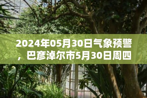 2024年05月30日气象预警，巴彦淖尔市5月30日周四晴最高气温31℃