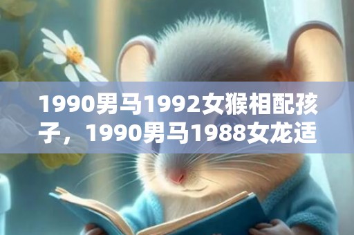 1990男马1992女猴相配孩子，1990男马1988女龙适合结婚吗