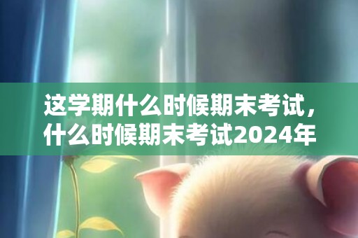 这学期什么时候期末考试，什么时候期末考试2024年中学