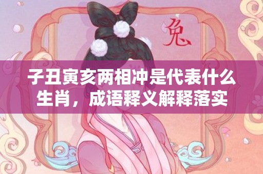 子丑寅亥两相冲是代表什么生肖，成语释义解释落实插图