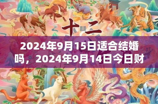 2024年9月15日适合结婚吗，2024年9月14日今日财神方位