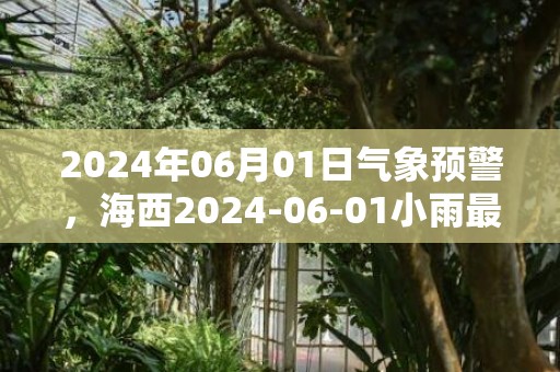 2024年06月01日气象预警，海西2024-06-01小雨最高气温18度