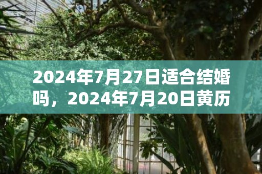 2024年7月27日适合结婚吗，2024年7月20日黄历查询