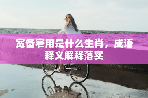 宽备窄用是什么生肖，成语释义解释落实插图