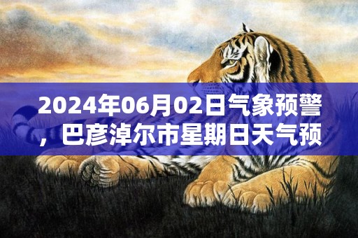 2024年06月02日气象预警，巴彦淖尔市星期日天气预报 大部多云转小雨