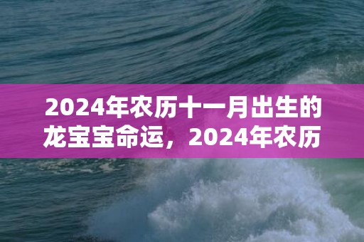 2024年农历十一月出生的龙宝宝命运，2024年农历十一月初七出生女孩如意好名