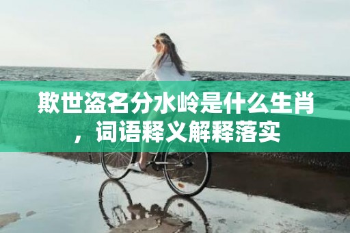 欺世盗名分水岭是什么生肖，词语释义解释落实插图