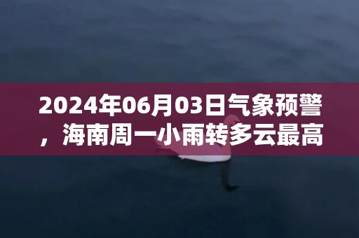 2024年06月03日气象预警，海南周一小雨转多云最高温度15度