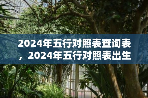 2024年五行对照表查询表，2024年五行对照表出生年月