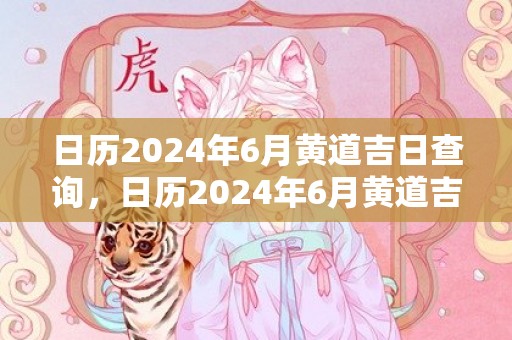 日历2024年6月黄道吉日查询，日历2024年6月黄道吉日