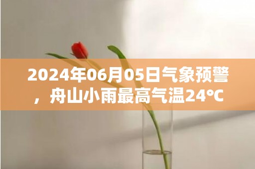 2024年06月05日气象预警，舟山小雨最高气温24℃