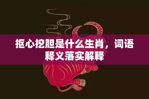 抠心挖胆是什么生肖，词语释义落实解释