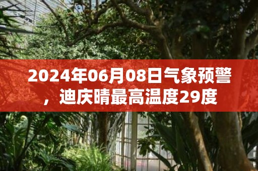 2024年06月08日气象预警，迪庆晴最高温度29度