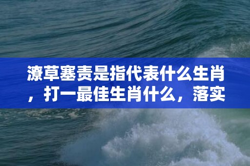 潦草塞责是指代表什么生肖，打一最佳生肖什么，落实词语释义解释插图