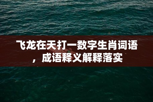 飞龙在天打一数字生肖词语，成语释义解释落实插图