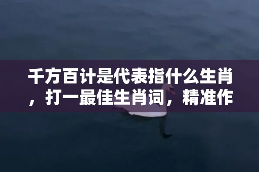 千方百计是代表指什么生肖，打一最佳生肖词，精准作答落实释义插图