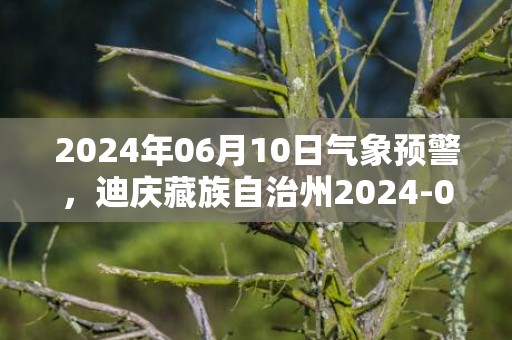 2024年06月10日气象预警，迪庆藏族自治州2024-06-10天气预报 大部多云