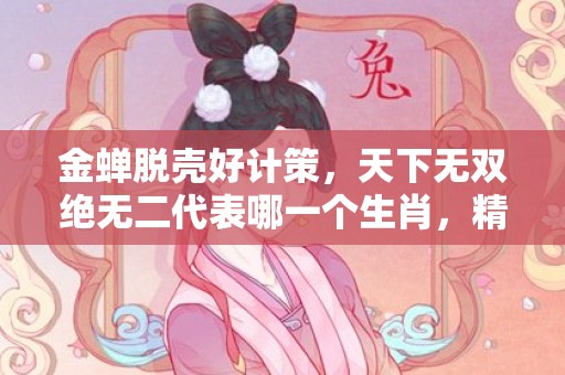 金蝉脱壳好计策，天下无双绝无二代表哪一个生肖，精选词语落实释义插图