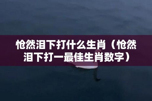 怆然泪下打什么生肖（怆然泪下打一最佳生肖数字）插图