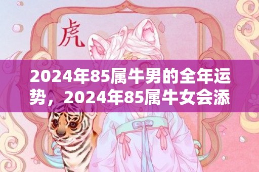 2024年85属牛男的全年运势，2024年85属牛女会添喜吗