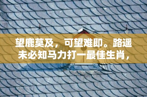 望鹿莫及，可望难即。路遥未必知马力打一最佳生肖，成语释义解释落实插图