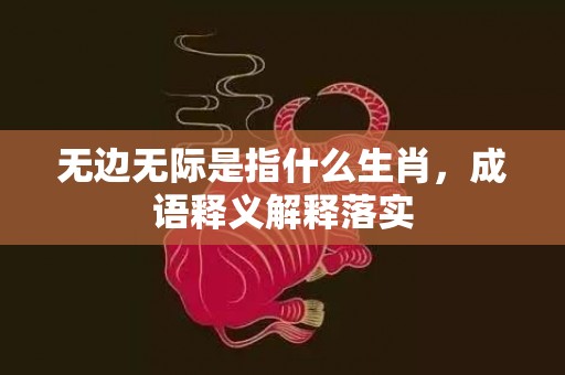 无边无际是指什么生肖，成语释义解释落实