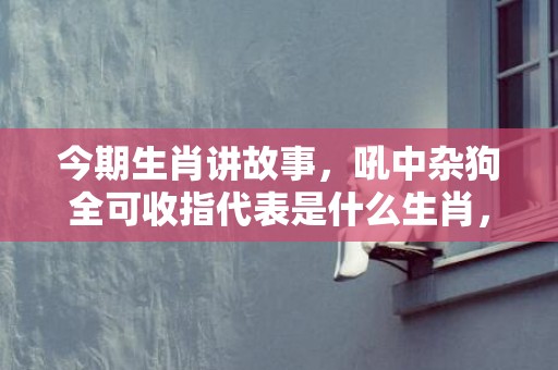 今期生肖讲故事，吼中杂狗全可收指代表是什么生肖，词语落实释义解答插图