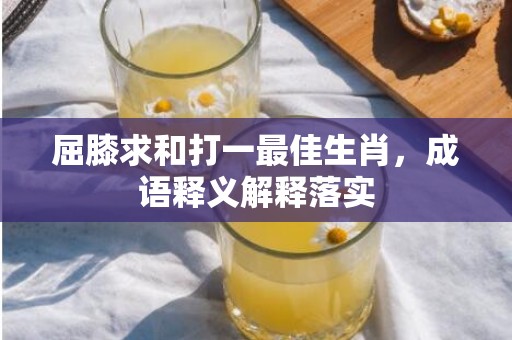 屈膝求和打一最佳生肖，成语释义解释落实插图