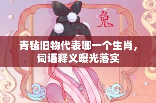 青毡旧物代表哪一个生肖，词语释义曝光落实插图