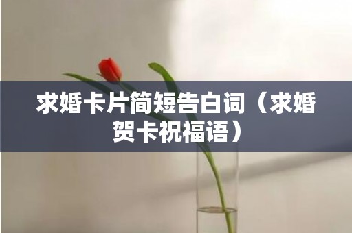 求婚卡片简短告白词（求婚贺卡祝福语）