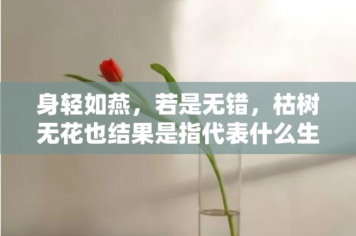 身轻如燕，若是无错，枯树无花也结果是指代表什么生肖，成语释义解释落实