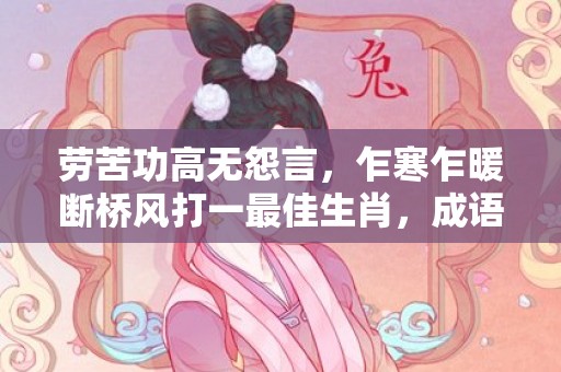 劳苦功高无怨言，乍寒乍暖断桥风打一最佳生肖，成语释义解释落实