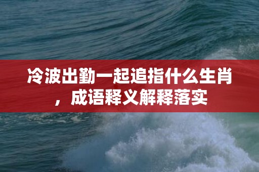 冷波出勤一起追指什么生肖，成语释义解释落实插图