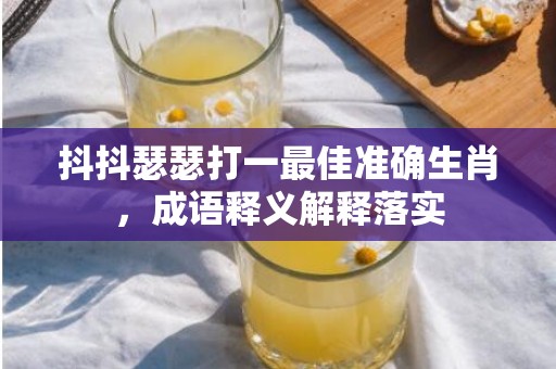 抖抖瑟瑟打一最佳准确生肖，成语释义解释落实