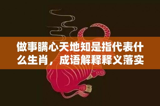 做事瞒心天地知是指代表什么生肖，成语解释释义落实插图