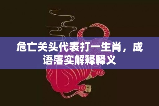 危亡关头代表打一生肖，成语落实解释释义插图