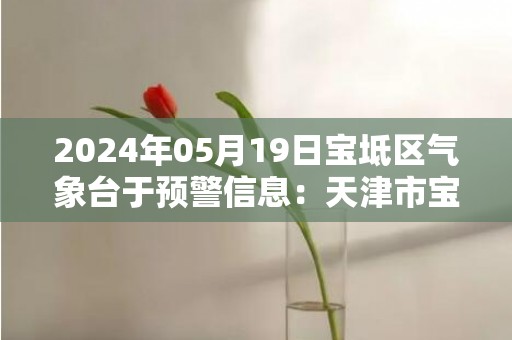 2024年05月19日宝坻区气象台于预警信息：天津市宝坻区发布暴雨蓝色预警